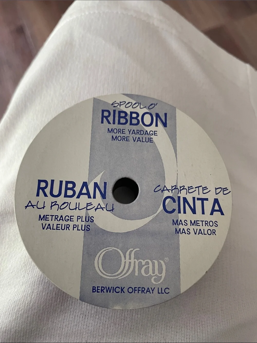 Offray Spoolo' purple Polyester Ribbon Spool 6 yd Solid Design